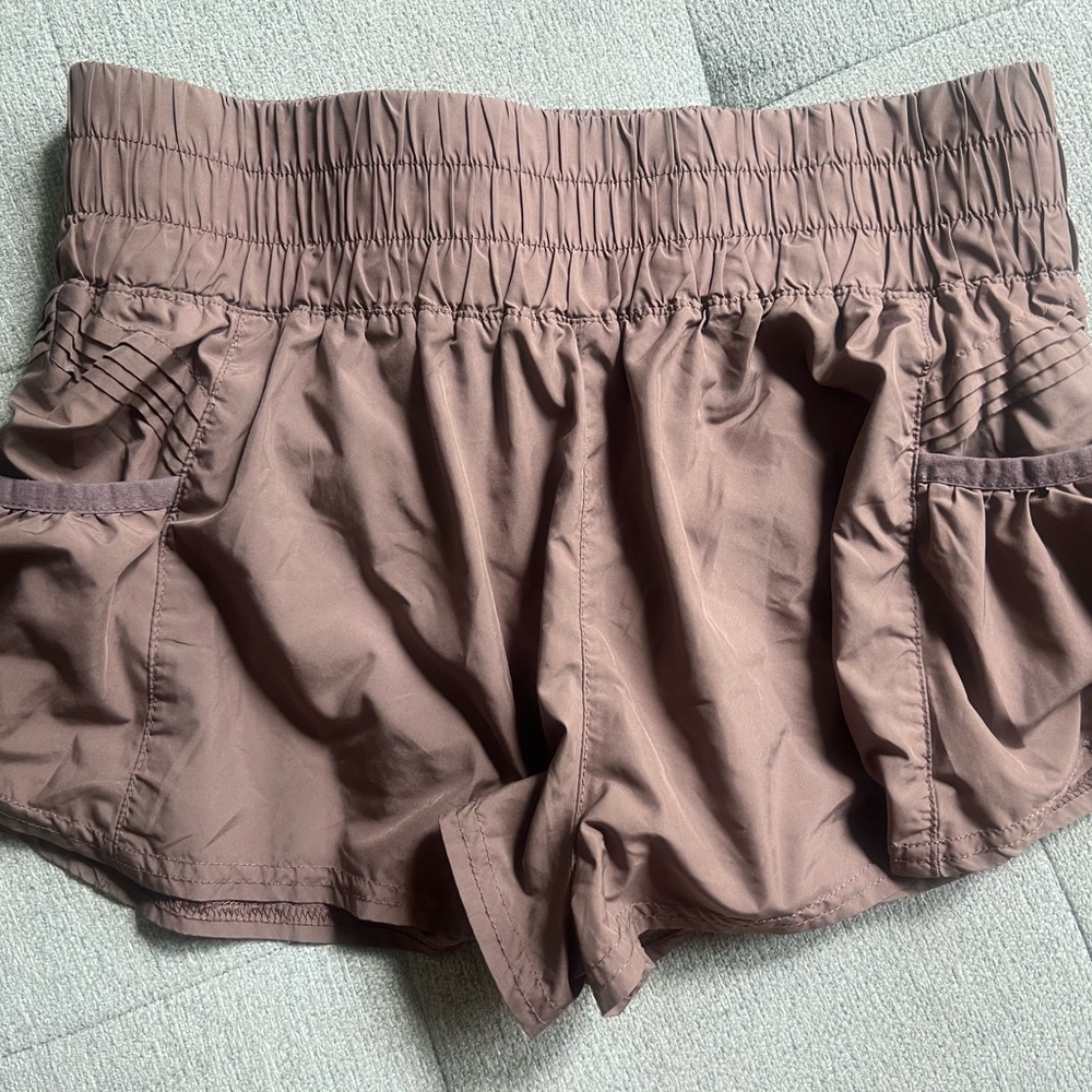 FP Movement by Free People Get Your Flirt On Brown Athletic Shorts
